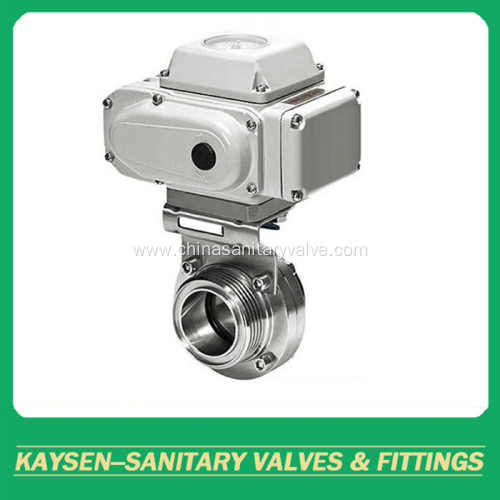 3A Food Grade Electric Butterfly Valves Male end